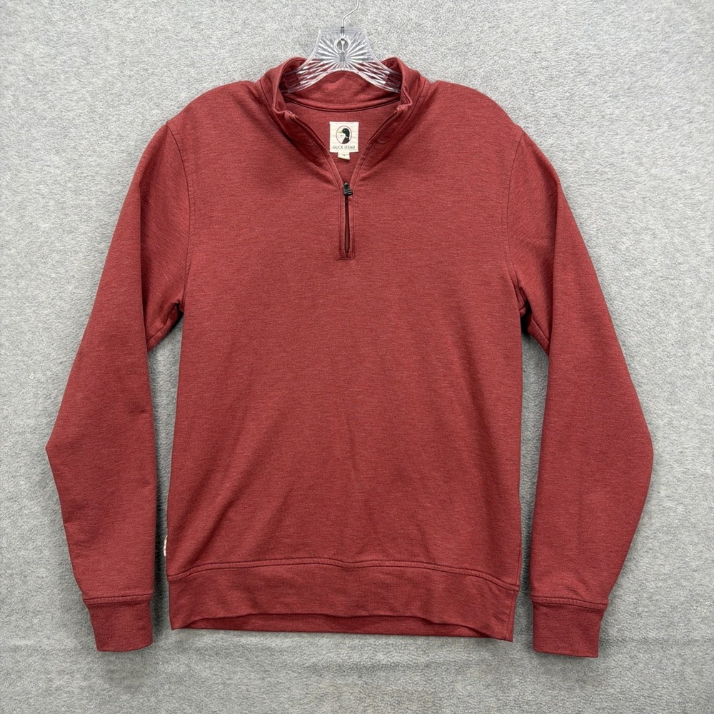 Duck Head‎ 1/4 Zip Pullover Mens Extra Small Red Dunmore Performance Golf Active
